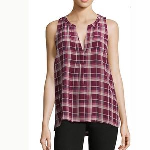 Joie | Tops | Joie Aruna Silk Plaid Sleeveless Blouse | Poshmark